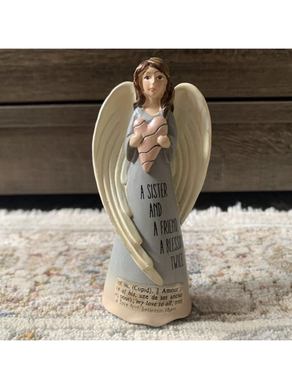 Loving Whispers Angel Of Love Figurine "A Sister And A Friend. A Blessing Twice"